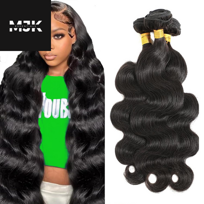 12A Human Hair Bundles 22 24 26 Inch Body Wave Bundles Human Hair 100% Unprocessed Brazilian Virgin Hair 3 Bundles Human Hair Body Wave Quick Weave Bundles Hair Extensions Natural Black