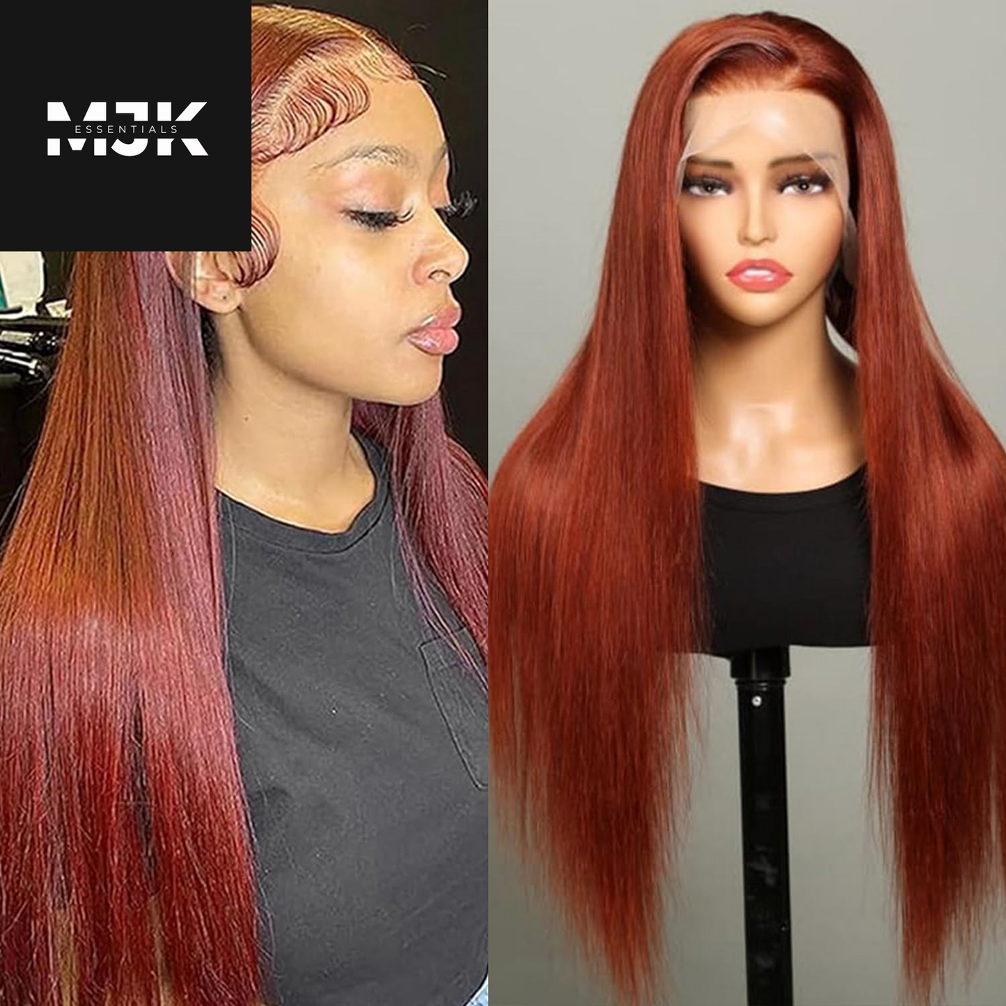 30 Inch Reddish Brown Lace Front Wigs Human Hair 220 Density 13X6 HD Lace Frontal Wigs Human Hair Glueless Straight Lace Frontal Wigs Pre Plucked with Baby Hair Brown Human Hair Wig for Women