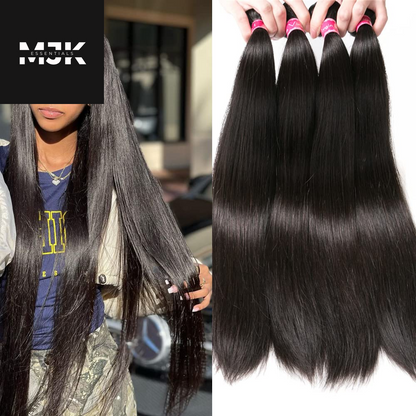 12A Straight Bundles Human Hair (22 24 26 28 Inches, Straight 4 Bundles) 100% Unprocessed Brazilian Virgin Straight Human Hair Bundles Natural Color Raw Hair