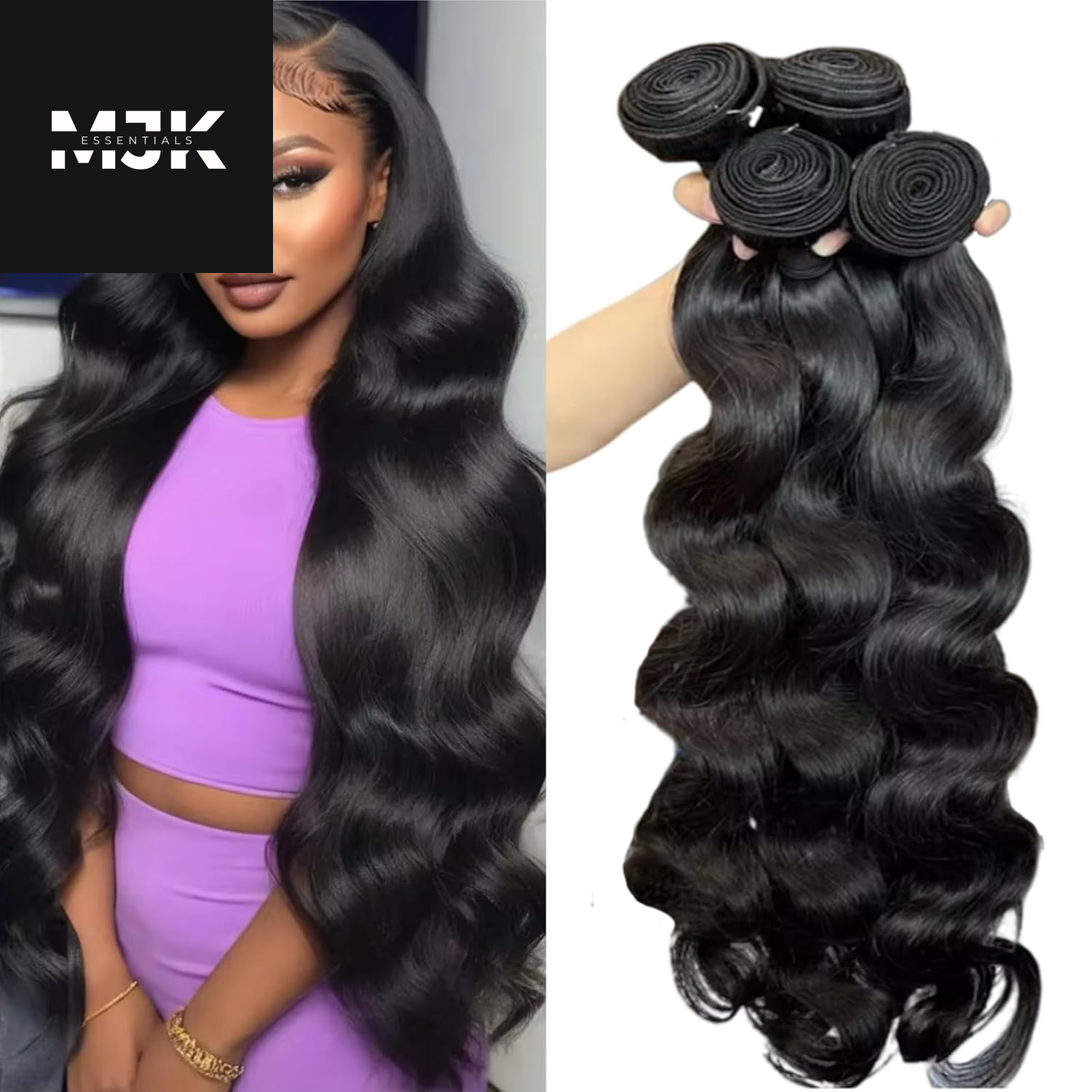 12 a Human Hair Bundles 20 22 24 26 Inch Body Wave Curly Bundles Human Hair 100% Unprocessed Brazilian Raw Virgin Hair 4 Bundles Body Wave Natural Color