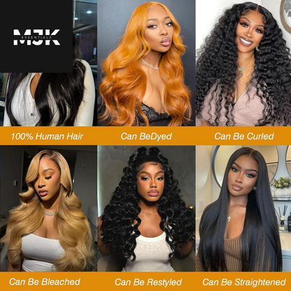 12A Human Hair Bundles 22 24 26 Inch Body Wave Bundles Human Hair 100% Unprocessed Brazilian Virgin Hair 3 Bundles Human Hair Body Wave Quick Weave Bundles Hair Extensions Natural Black