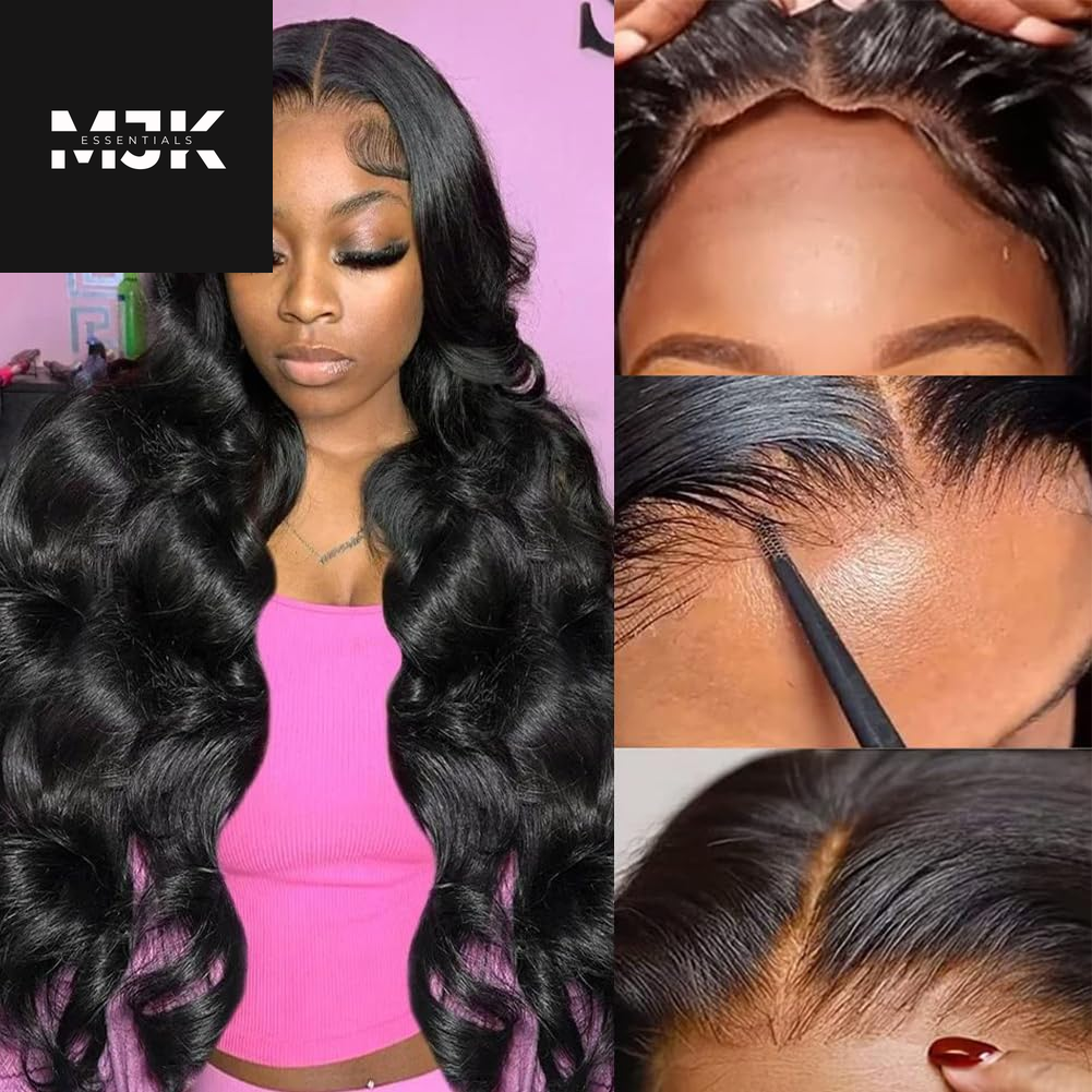 28 Inch 5X5 HD Lace Closure Wigs Human Hair Wear and Go Glueless Wigs Human Hair Pre Plucked Pre Cut 180% Density Body Wave Lace Front Wigs Human Hair for Women