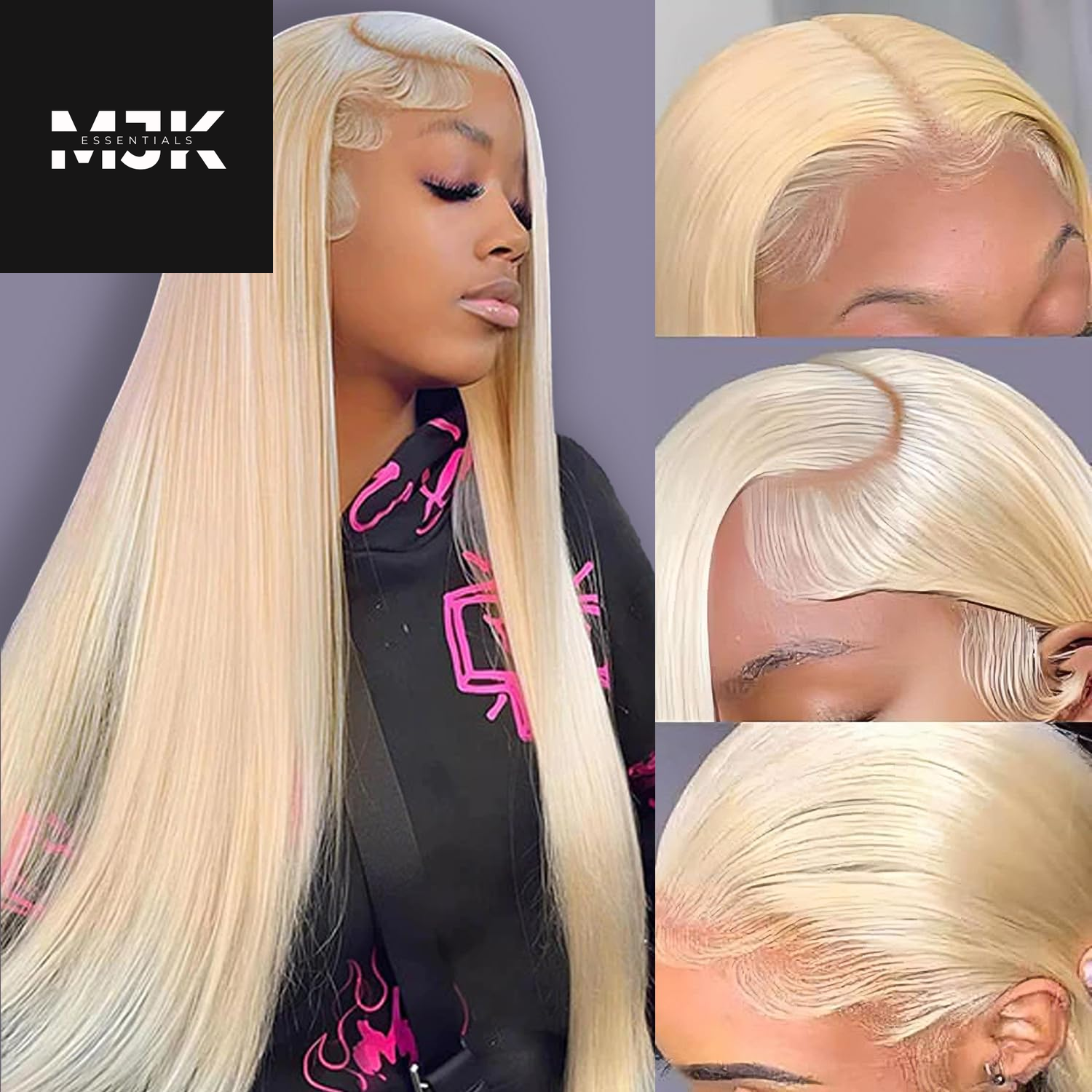 30 Inch 613 Lace Front Wig Human Hair Blonde 13X6 HD Transparent Lace Front Wigs Human Hair 180% Density Blonde Glueless Wigs Human Hair 613 HD Straight Lace Frontal Wigs Human Hair Pre Plucked