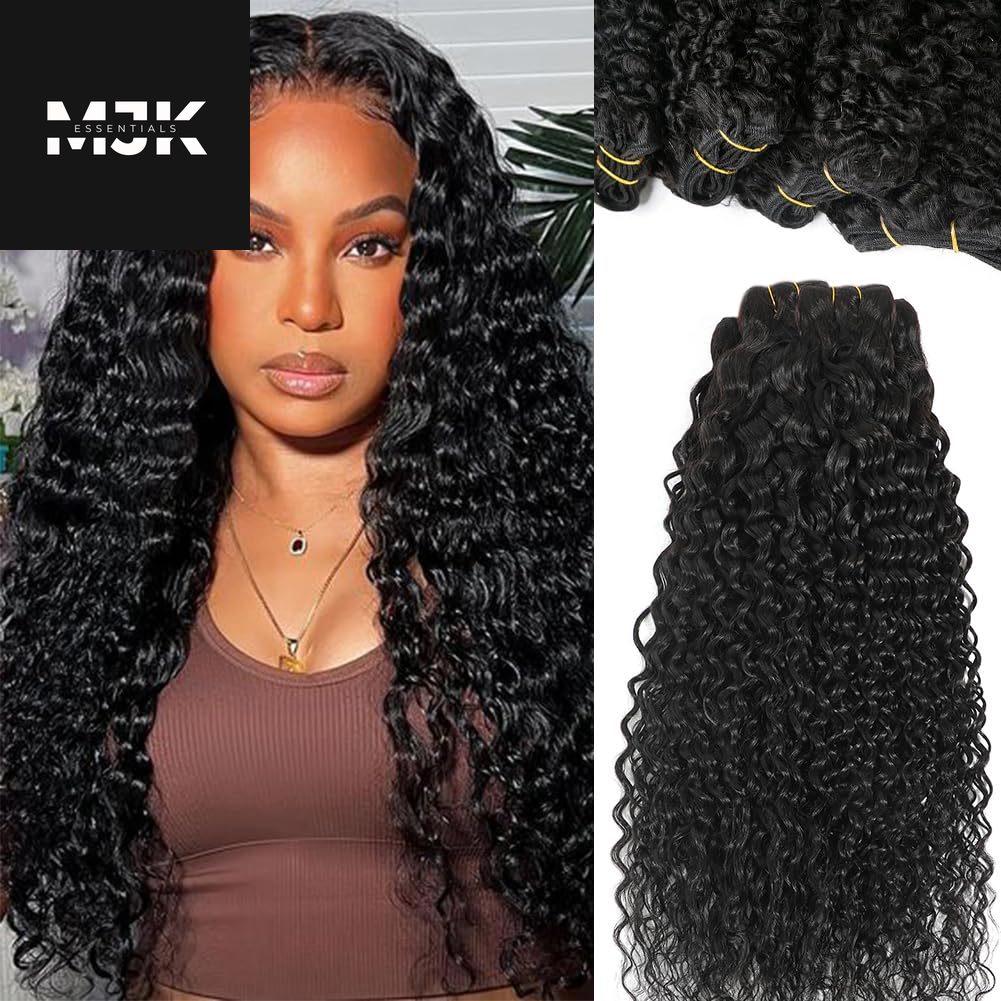 Human Hair Bundles 16 18 20 Inch 12A Brazilian Water Wave Bundles 100% Unprocessed Virgin Deep Wave Human Hair 3 Bundles/Lot Hair Weft Natural Color