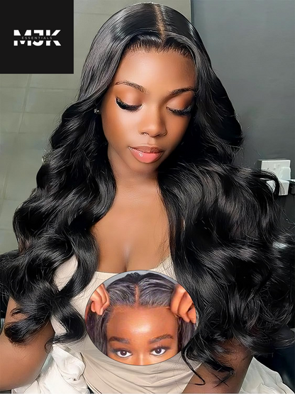 Closure Wigs Human Hair Body Wave 5X5 HD Lace Closure Wigs Human Hair Pre Plucked with Baby Hair 180% Density Brazilian Virgin Human Hair Wigs for Black Women Natural Color (Body Wave Wig, 24 Inch)