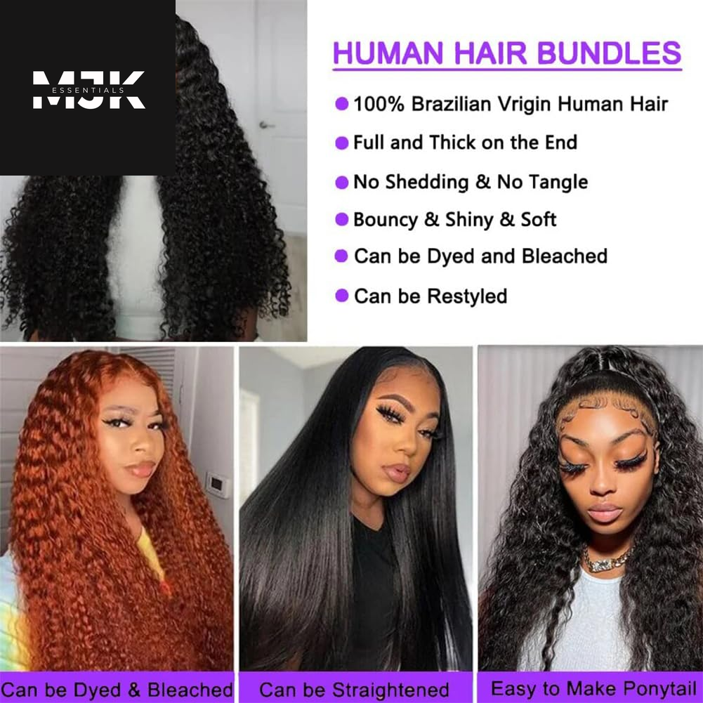 Human Hair Bundles 16 18 20 Inch 12A Brazilian Water Wave Bundles 100% Unprocessed Virgin Deep Wave Human Hair 3 Bundles/Lot Hair Weft Natural Color