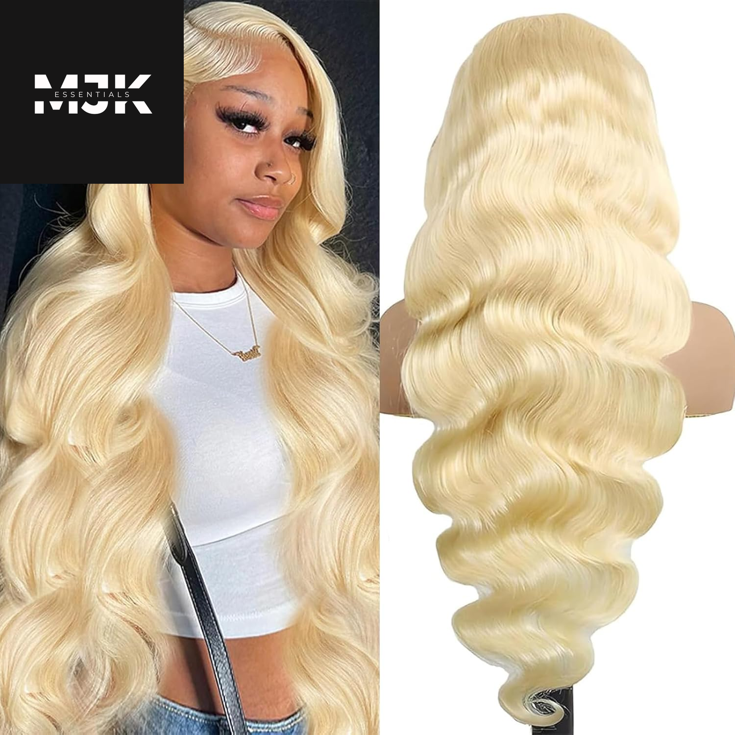 30 Inch 613 13X6 Lace Front Wig Human Hair 200 Density Body Wave Blonde Wig Human Hair Pre Plucked 613 HD Lace Frontal Wig 13X6 Body Wave Wigs with Baby Hair for Women