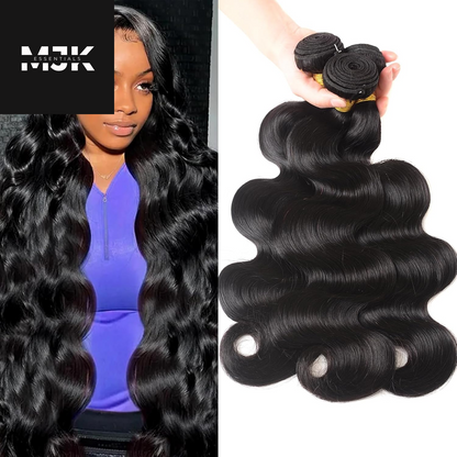 12A Human Hair Bundles 20 22 24 26 Inch Body Wave Bundles Human Hair 100% Unprocessed Brazilian Virgin Hair 4 Bundles Deals Human Hair Extensions Quick Weave Bundles Human Hair Natural Black