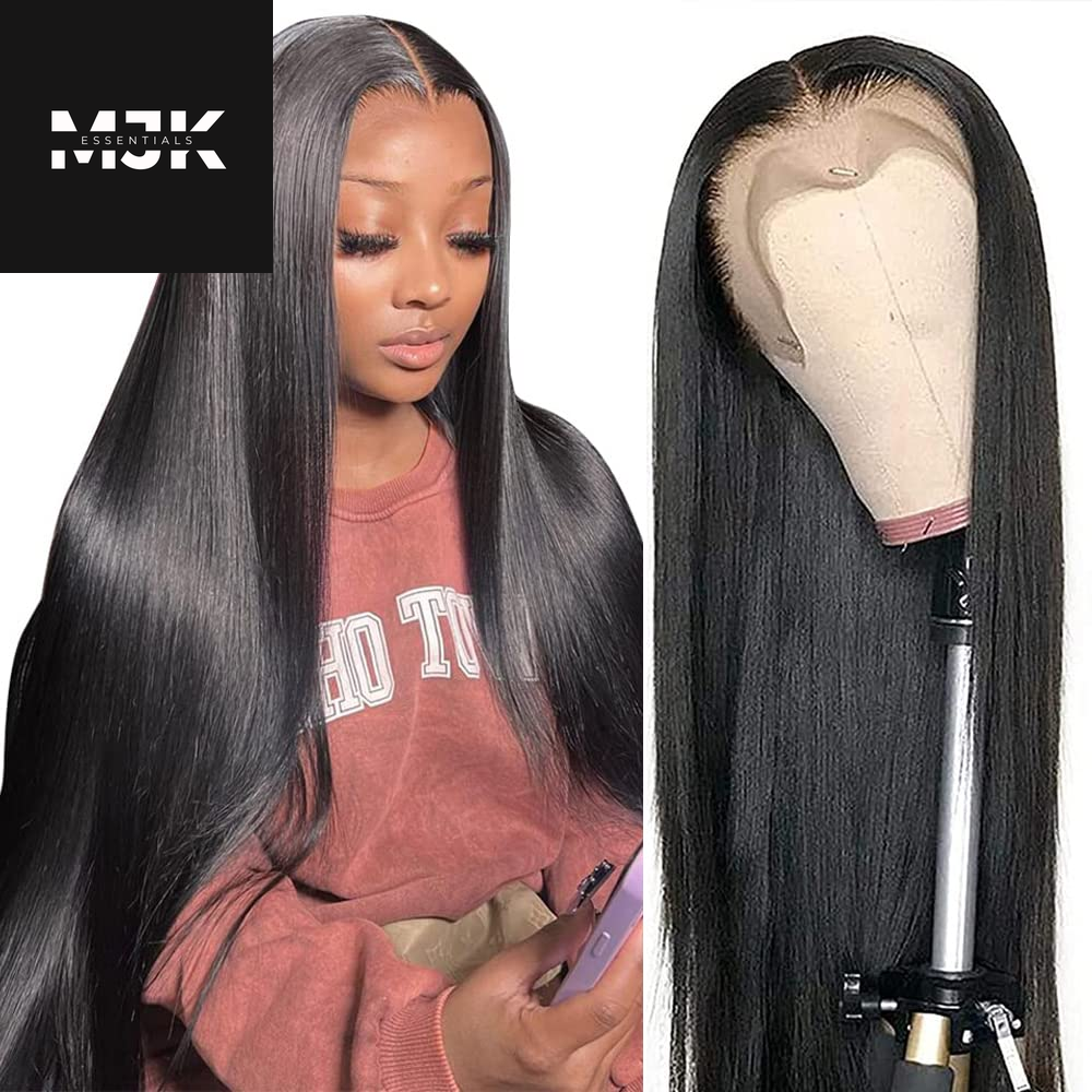 200 Density Burgundy Straight Lace Front Wigs Human Hair 99J 13X6 HD Lace Frontal Red Wigs Pre Plucked with Baby Hair Brazilian Virgin Human Hair Glueless Wigs for Women Natural Hairline 24 Inch