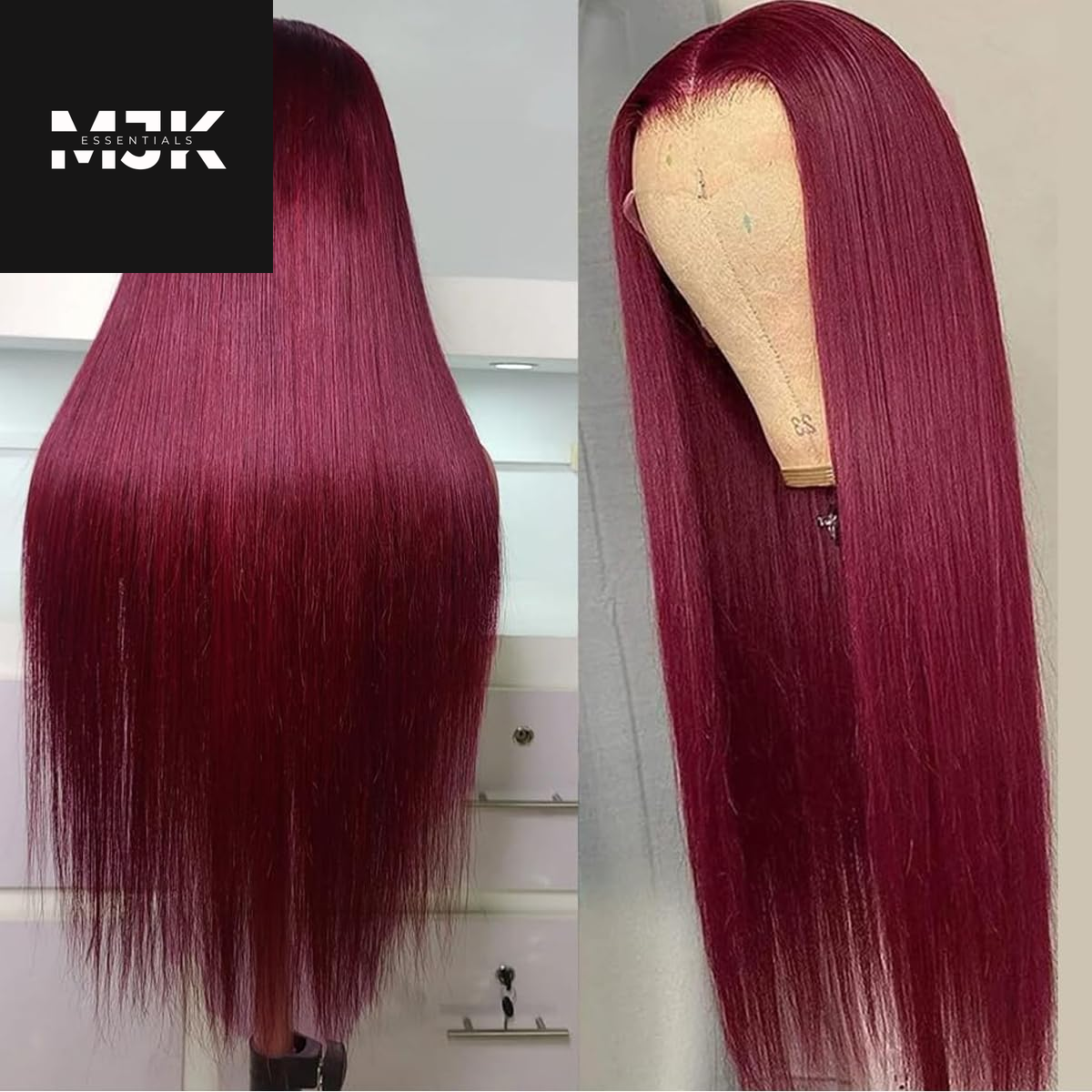 200 Density Burgundy Straight Lace Front Wigs Human Hair 99J 13X6 HD Lace Frontal Red Wigs Pre Plucked with Baby Hair Brazilian Virgin Human Hair Glueless Wigs for Women Natural Hairline 24 Inch