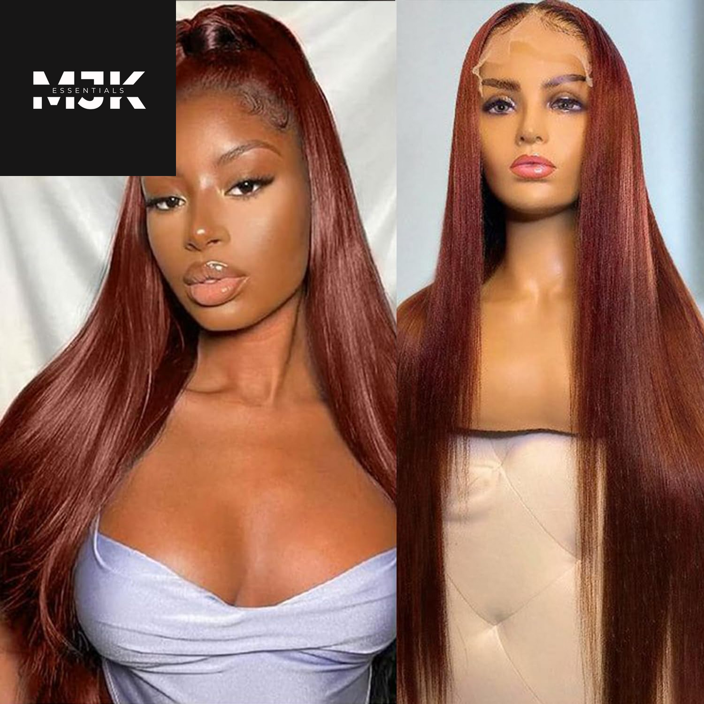 30 Inch Reddish Brown Lace Front Wigs Human Hair 220 Density 13X6 HD Lace Frontal Wigs Human Hair Glueless Straight Lace Frontal Wigs Pre Plucked with Baby Hair Brown Human Hair Wig for Women