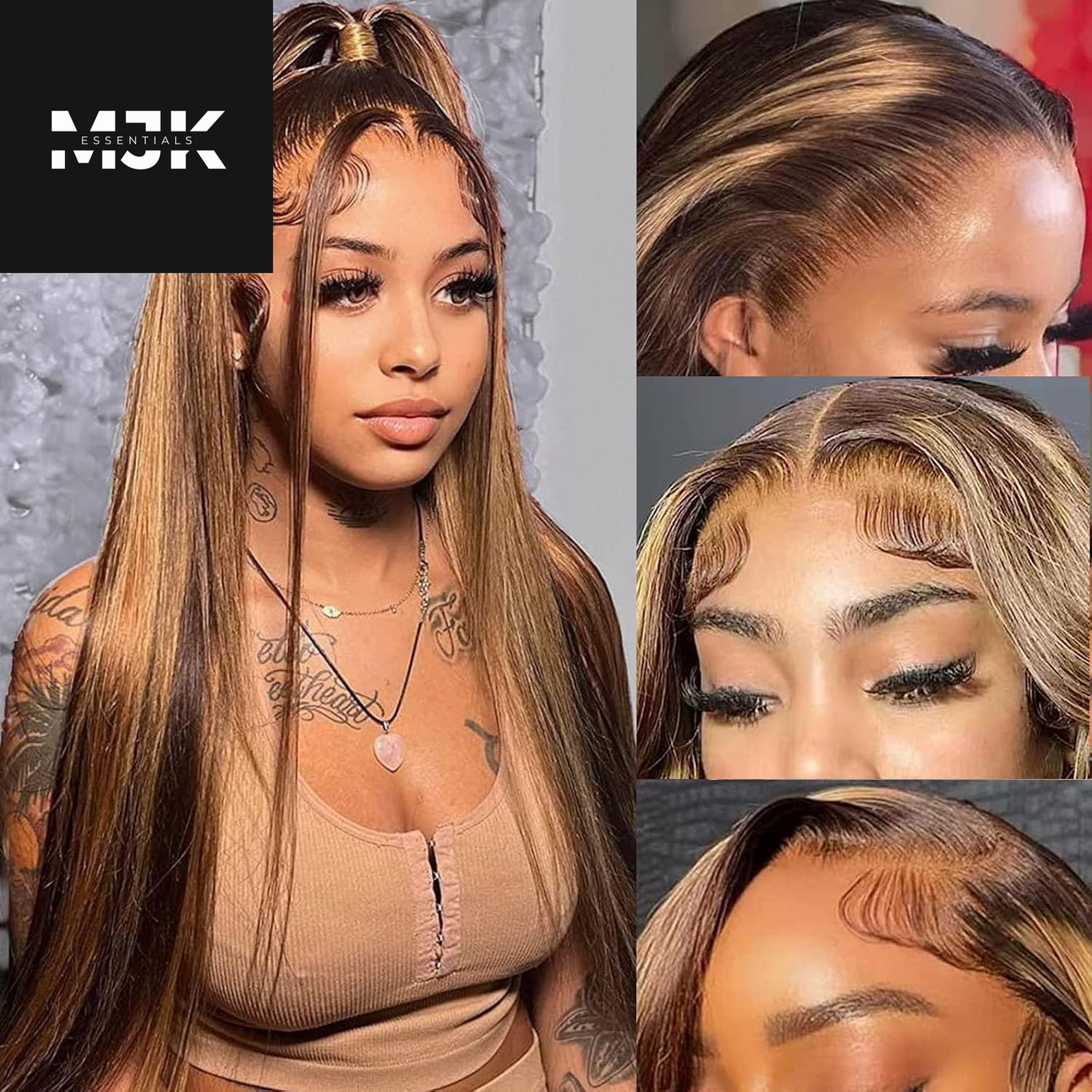 Ginger Orange Lace Front Wigs Human Hair 13X4 HD Straight Lace Front Wigs Human Hair 180% Density Colored Human Hair Wigs for Women Pre Plucked with Baby Hair 28 Inch