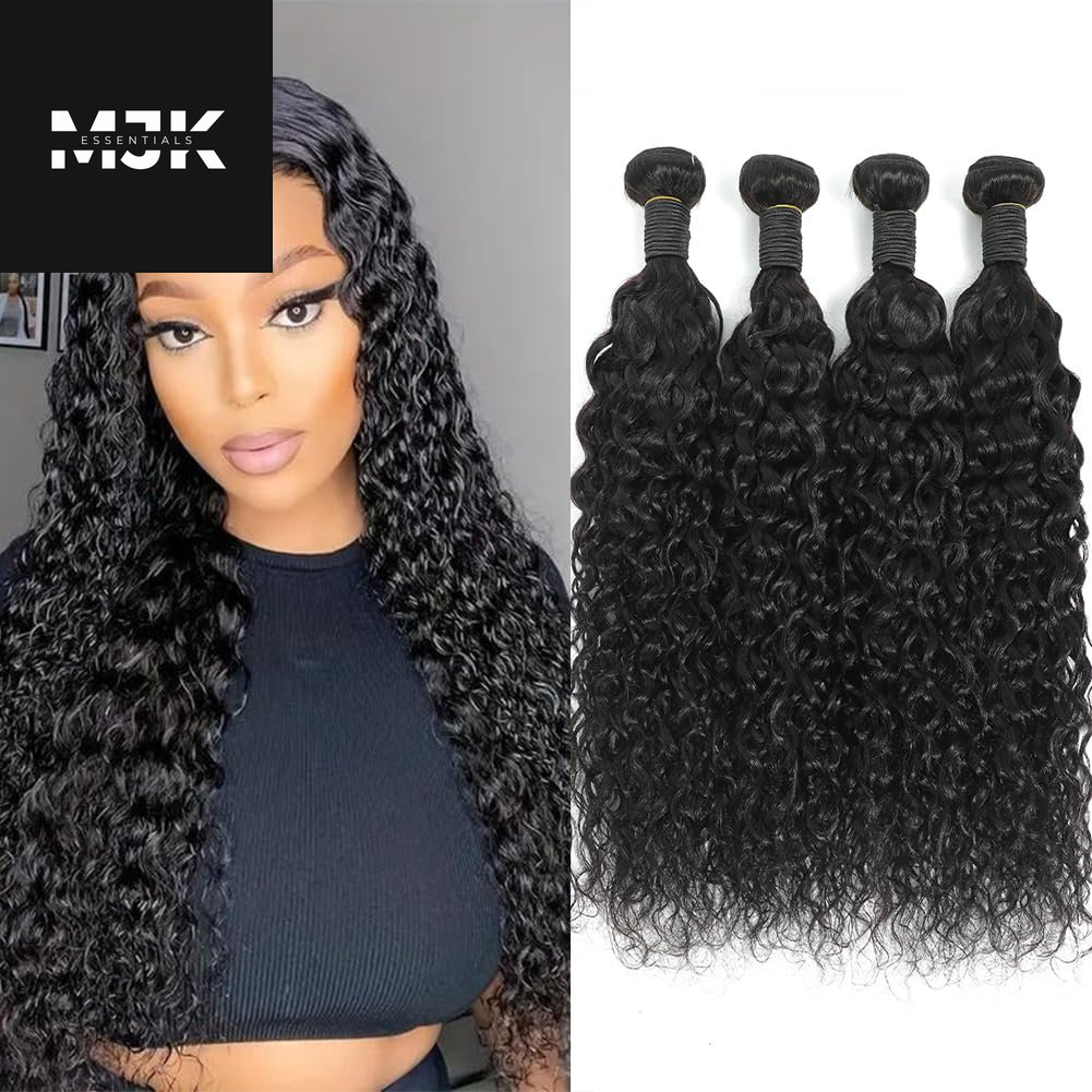 Human Hair Bundles 16 18 20 Inch 12A Brazilian Water Wave Bundles 100% Unprocessed Virgin Deep Wave Human Hair 3 Bundles/Lot Hair Weft Natural Color