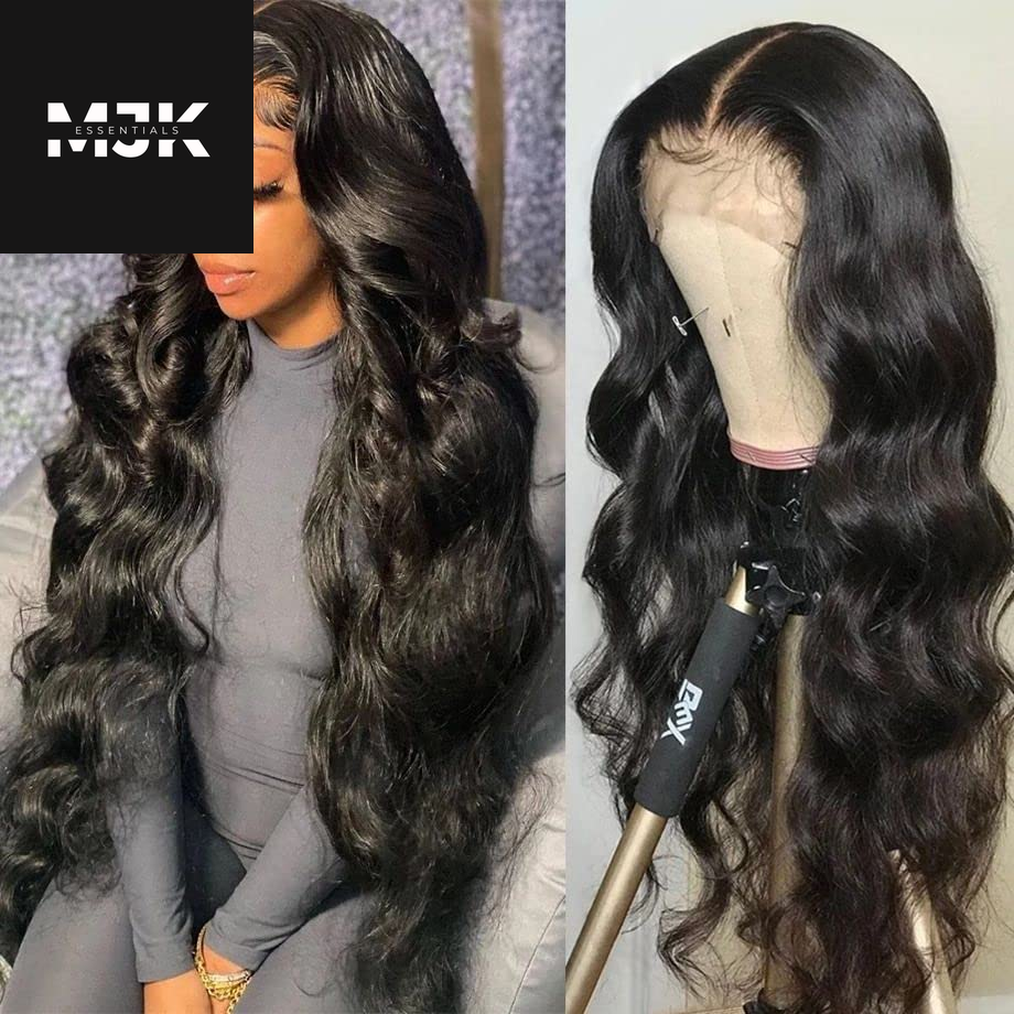 Closure Wigs Human Hair Body Wave 5X5 HD Lace Closure Wigs Human Hair Pre Plucked with Baby Hair 180% Density Brazilian Virgin Human Hair Wigs for Black Women Natural Color (Body Wave Wig, 24 Inch)