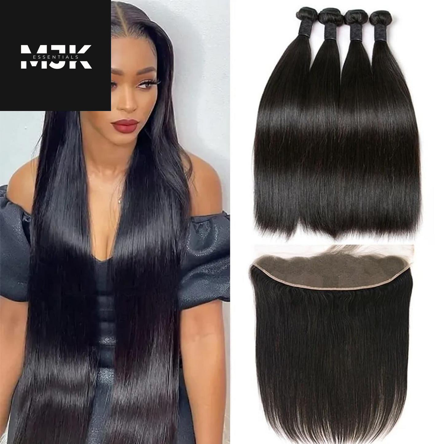 Human Hair Bundles Straight 3 Bundles Human Hair 24 26 28 Inch 100% Unprocessed 12A Brazilian Virgin Hair Bundles Weave Straight Human Hair Extensions