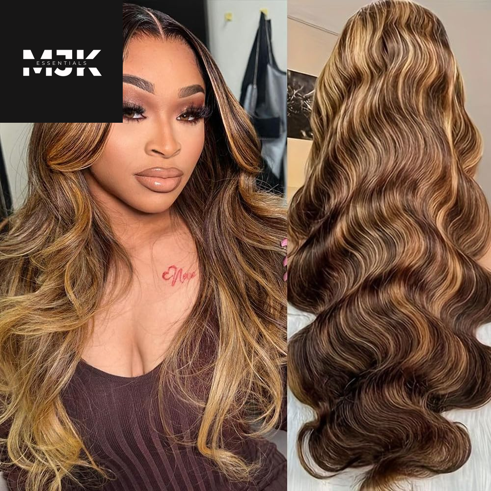 Closure Wigs Human Hair Body Wave 5X5 HD Lace Closure Wigs Human Hair Pre Plucked with Baby Hair 180% Density Brazilian Virgin Human Hair Wigs for Black Women Natural Color (Body Wave Wig, 24 Inch)