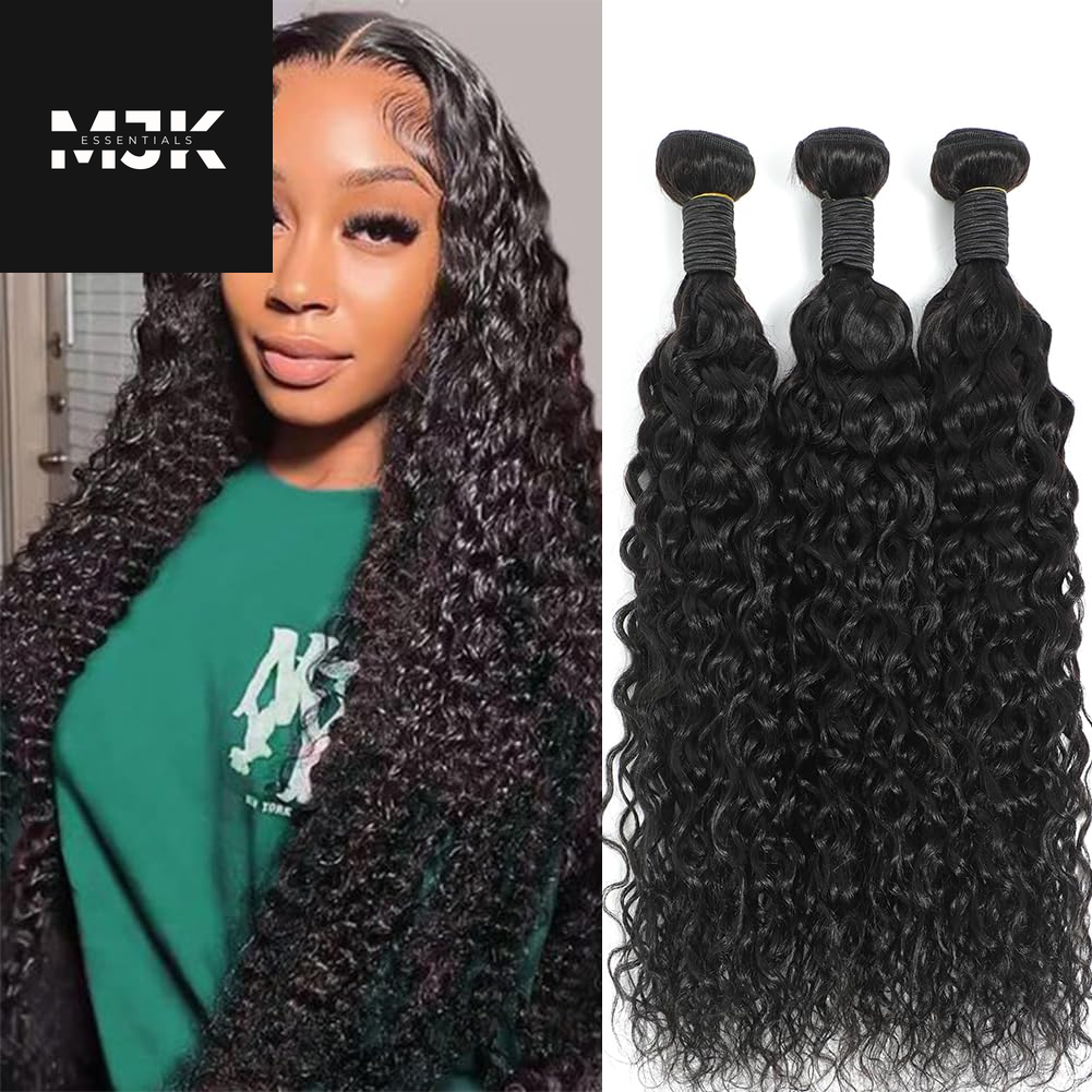 Human Hair Bundles 16 18 20 Inch 12A Brazilian Water Wave Bundles 100% Unprocessed Virgin Deep Wave Human Hair 3 Bundles/Lot Hair Weft Natural Color