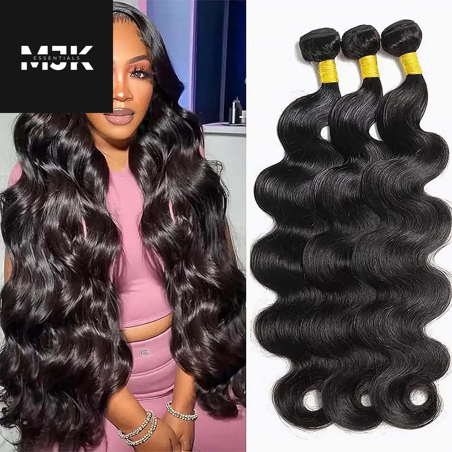 12 a Human Hair Bundles 20 22 24 26 Inch Body Wave Curly Bundles Human Hair 100% Unprocessed Brazilian Raw Virgin Hair 4 Bundles Body Wave Natural Color