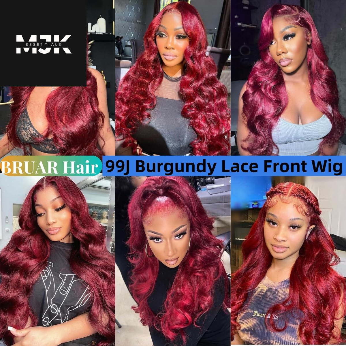 30 Inch 99J Burgundy Lace Front Wigs Human Hair Red Burgundy Wig Human Hair 13X4 HD Body Wave Lace Front Wigs Human Hair 180 Density Pre Plucked Glueless Frontal Wigs Human Hair for Women