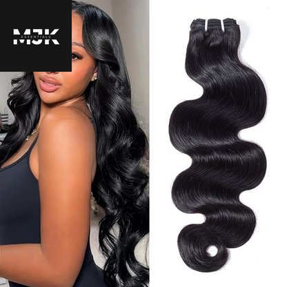 Body Wave Bundles Human Hair 18 20 22 24 Inch Human Hair Bundles 100% Unprocessed Brazilian Virgin Hair 4 Bundles Human Hair Quick Weave Deals Human Hair Extensions for Women Natural Color