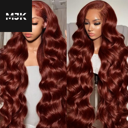 28 Inch Ombre Lace Front Wig Human Hair 1B/30 Body Wave Highlight Lace Front Wigs Human Hair Colored 13X4 Ombre Brown Wig Human Hair 200% Density Glueless HD Lace Frontal Wigs Human Hair