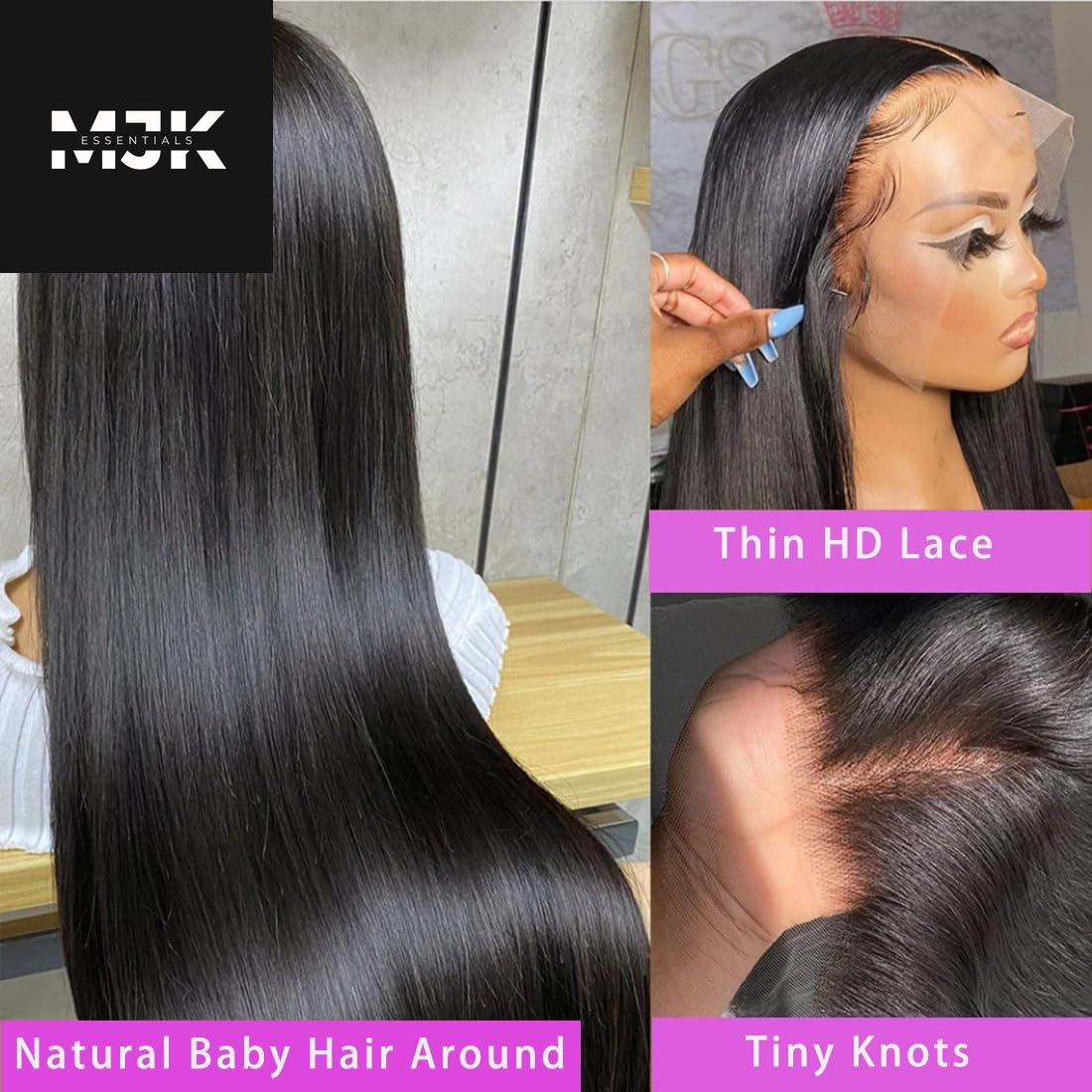 Straight Wigs Human Hair 30 Inch 13X6 Lace Front Wigs Human Hair 12A 200 Density Hd Transparent Straight Lace Front Wigs Human Hair Pre Plucked Bleached Tiny Knots Real Lace Frontal Wigs for Women