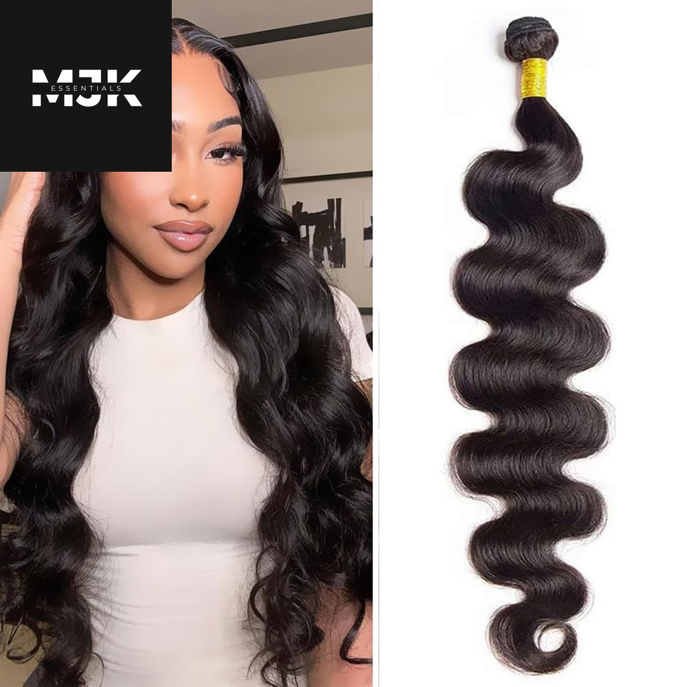 12A Human Hair Bundles 20 22 24 26 Inch Body Wave Bundles Human Hair 100% Unprocessed Brazilian Virgin Hair 4 Bundles Deals Human Hair Extensions Quick Weave Bundles Human Hair Natural Black