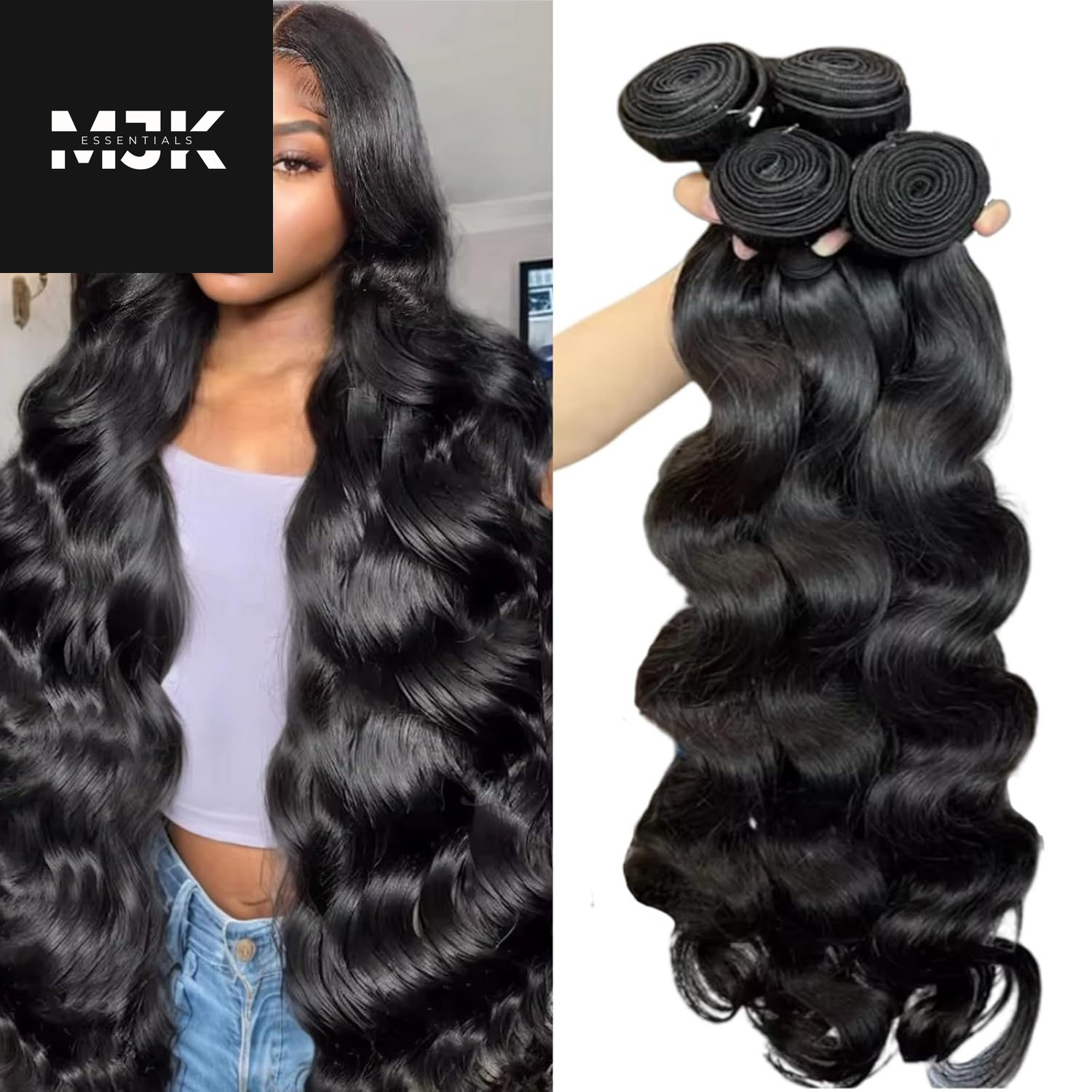 12 a Human Hair Bundles 20 22 24 26 Inch Body Wave Curly Bundles Human Hair 100% Unprocessed Brazilian Raw Virgin Hair 4 Bundles Body Wave Natural Color