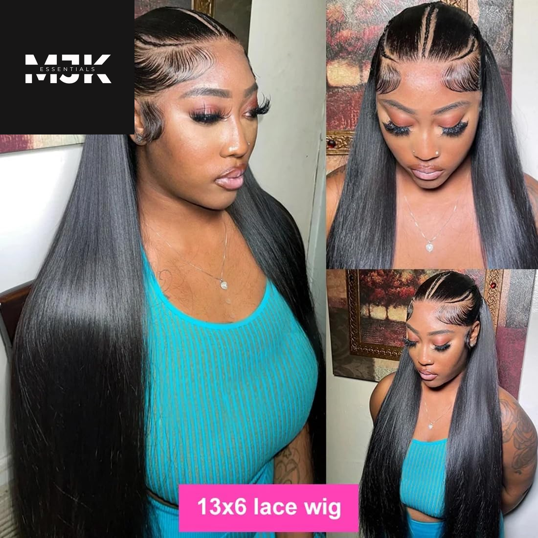 Straight Wigs Human Hair 30 Inch 13X6 Lace Front Wigs Human Hair 12A 200 Density Hd Transparent Straight Lace Front Wigs Human Hair Pre Plucked Bleached Tiny Knots Real Lace Frontal Wigs for Women