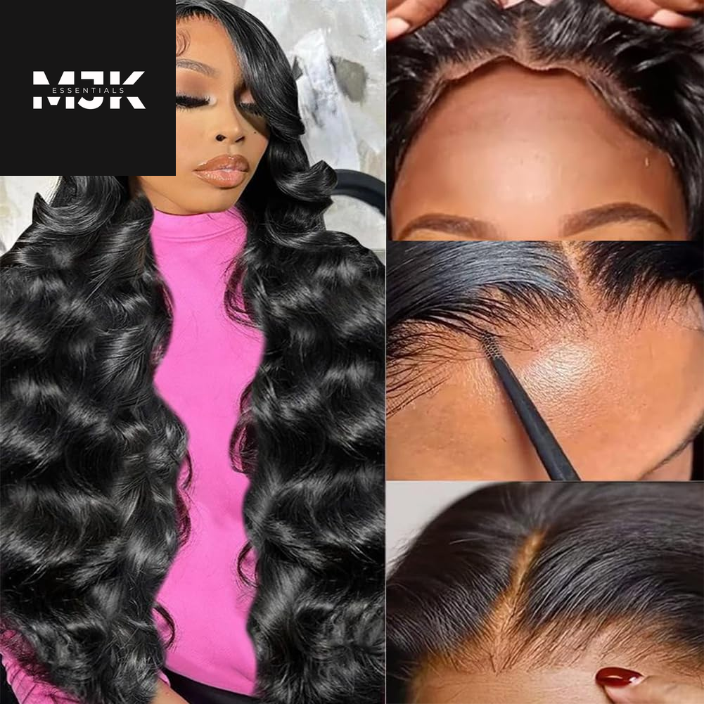 28 Inch 5X5 HD Lace Closure Wigs Human Hair Wear and Go Glueless Wigs Human Hair Pre Plucked Pre Cut 180% Density Body Wave Lace Front Wigs Human Hair for Women