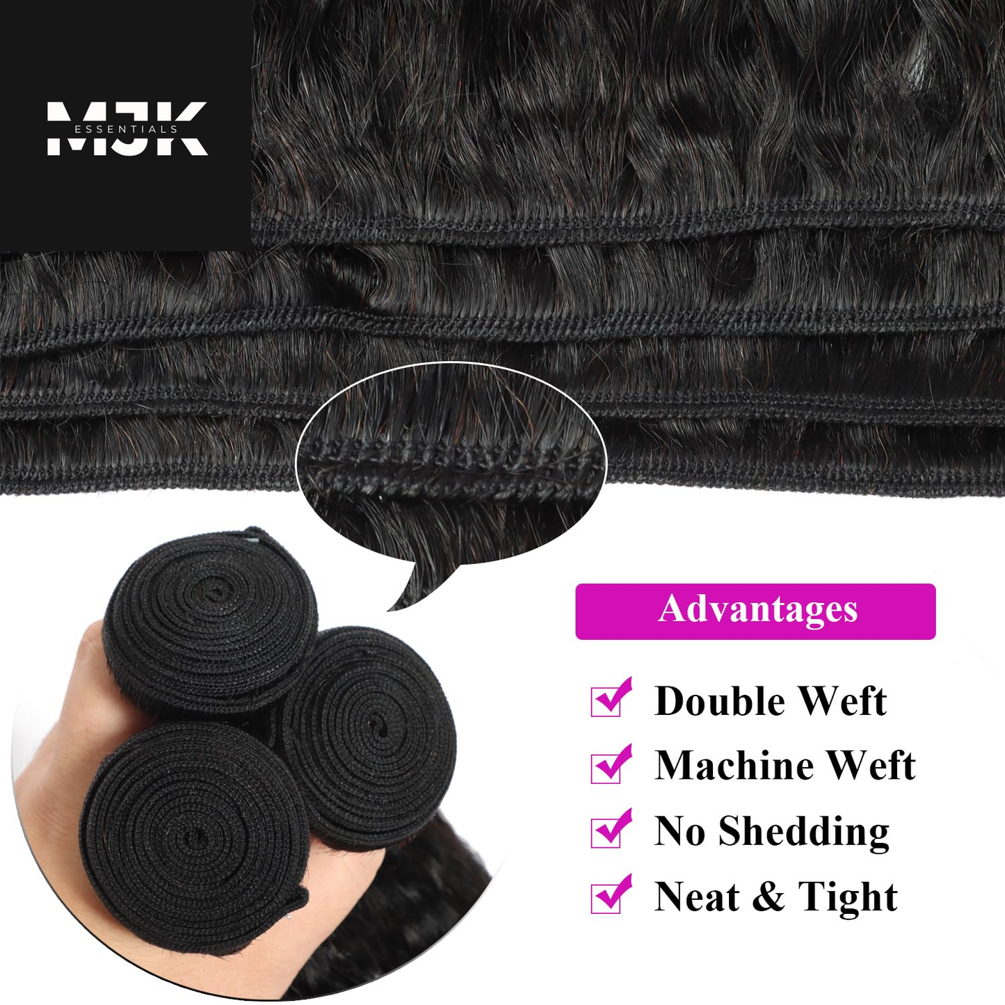 Kinky Straight Bundles Human Hair 18 20 22Inch Yaki Straight Bundles Human Hair 3Bundles Kinky Straight Human Hair Bundles 12A 100% Unprocessed Brazilian Virgin Remy Human Hair Extension Natural Color