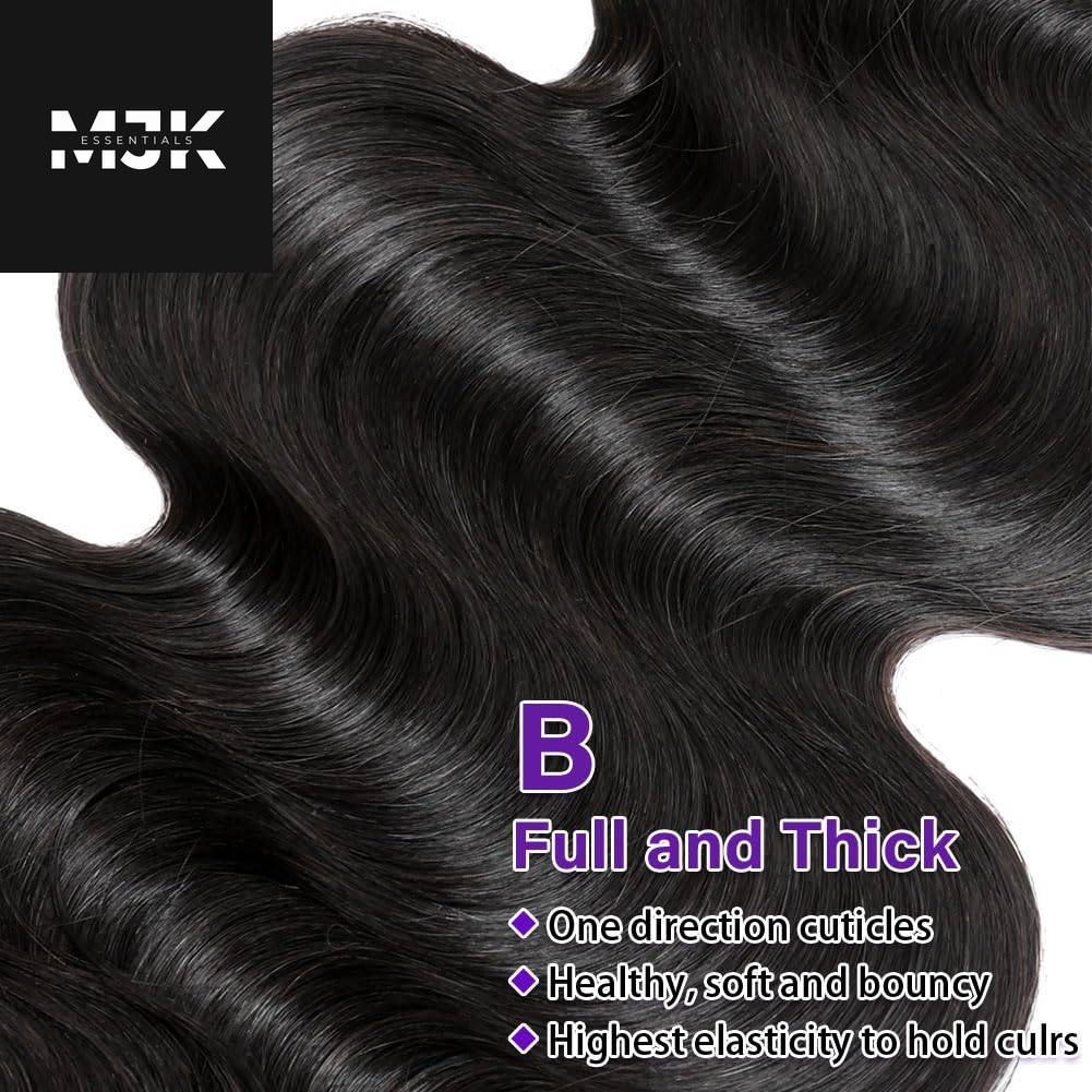 Brazilian Human Hair Bundles 18 20 22 Inch Body Wave 3 Bundles Human Hair 300Gm 12A 100% Unprocessed Brazilian Virgin Raw Hair Extensions Natural Black Weave Real Human Hair Bundles for Women